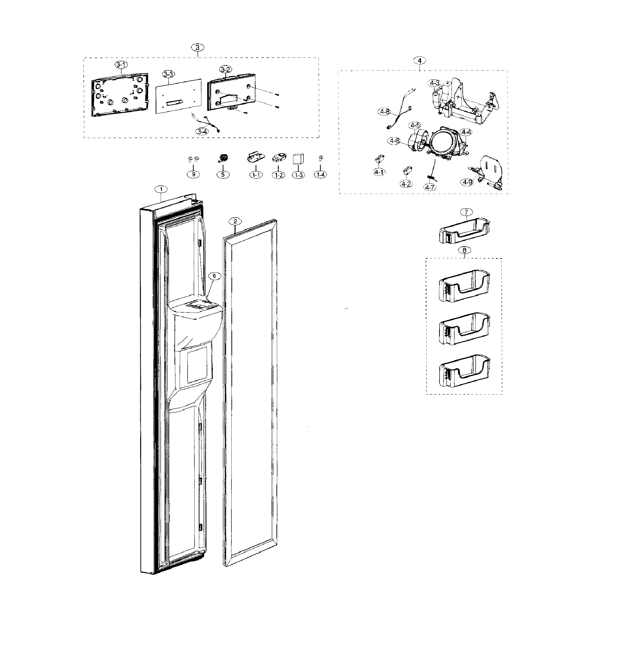Freezer door