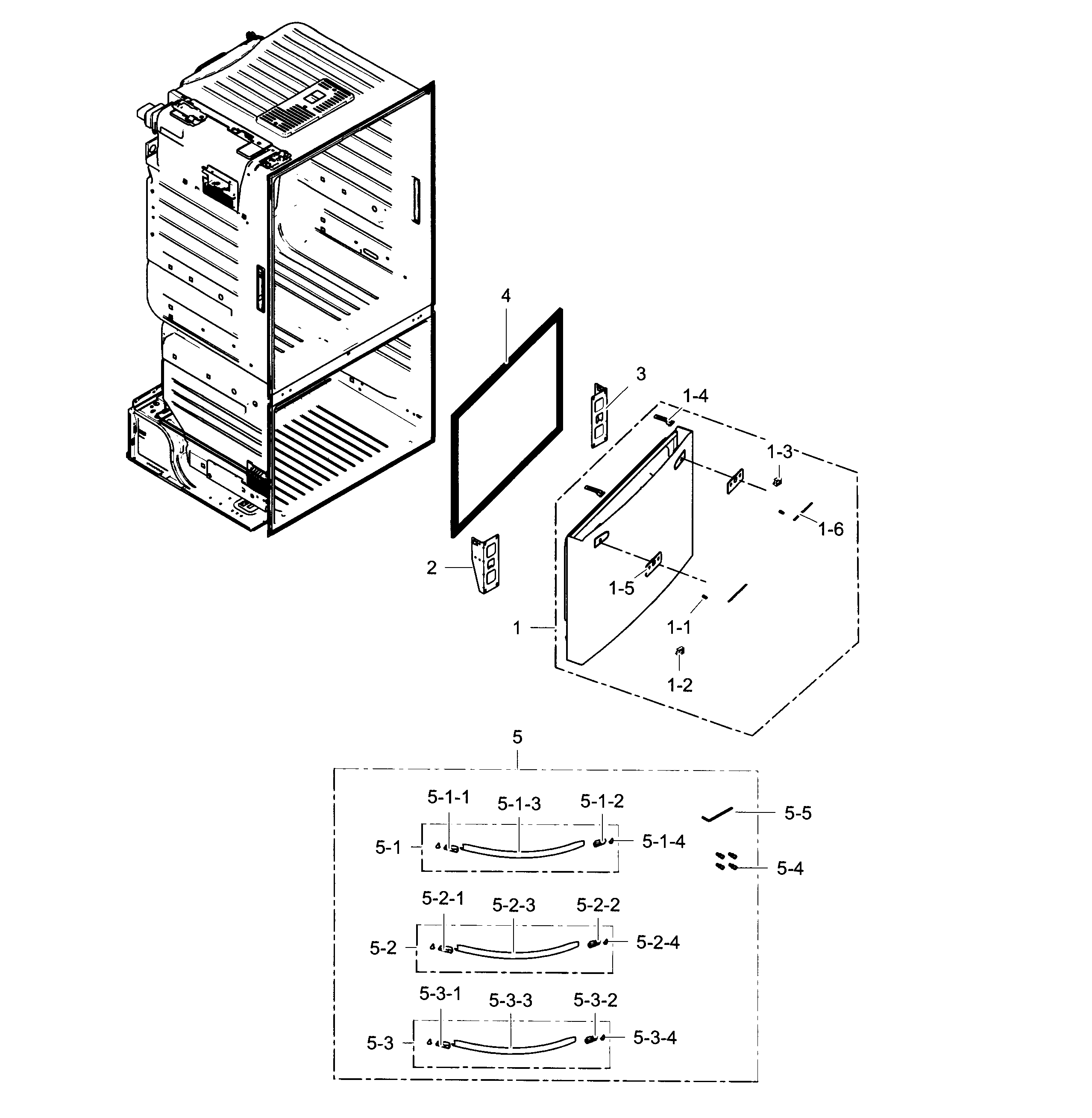 Freezer door