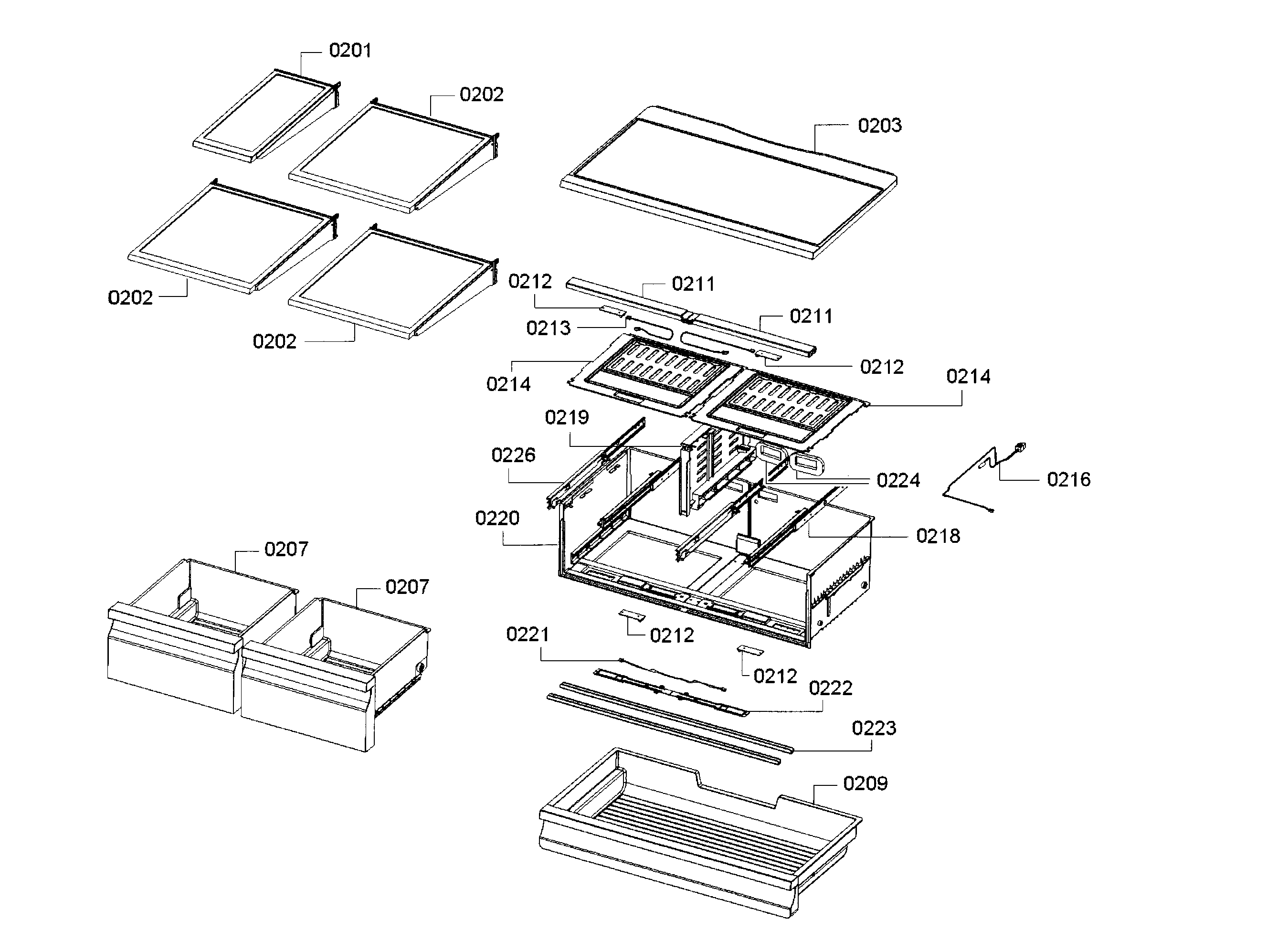 DRAWER-SHELF ASSY