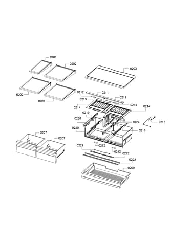 Drawer-shelf assy