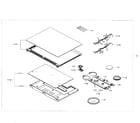 Samsung NE58F9710WS/AA-02 cooktop assy diagram