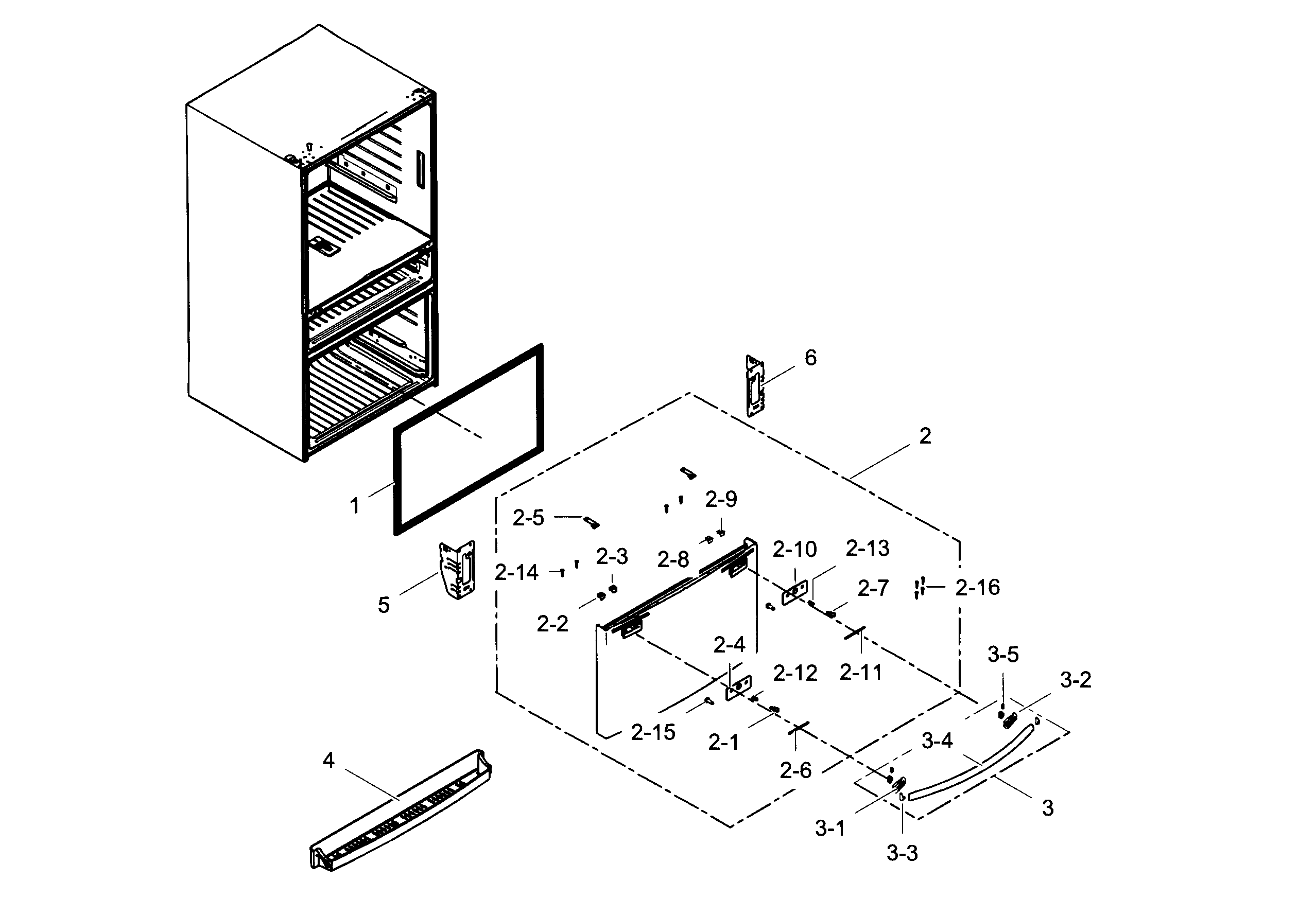 Freezer door