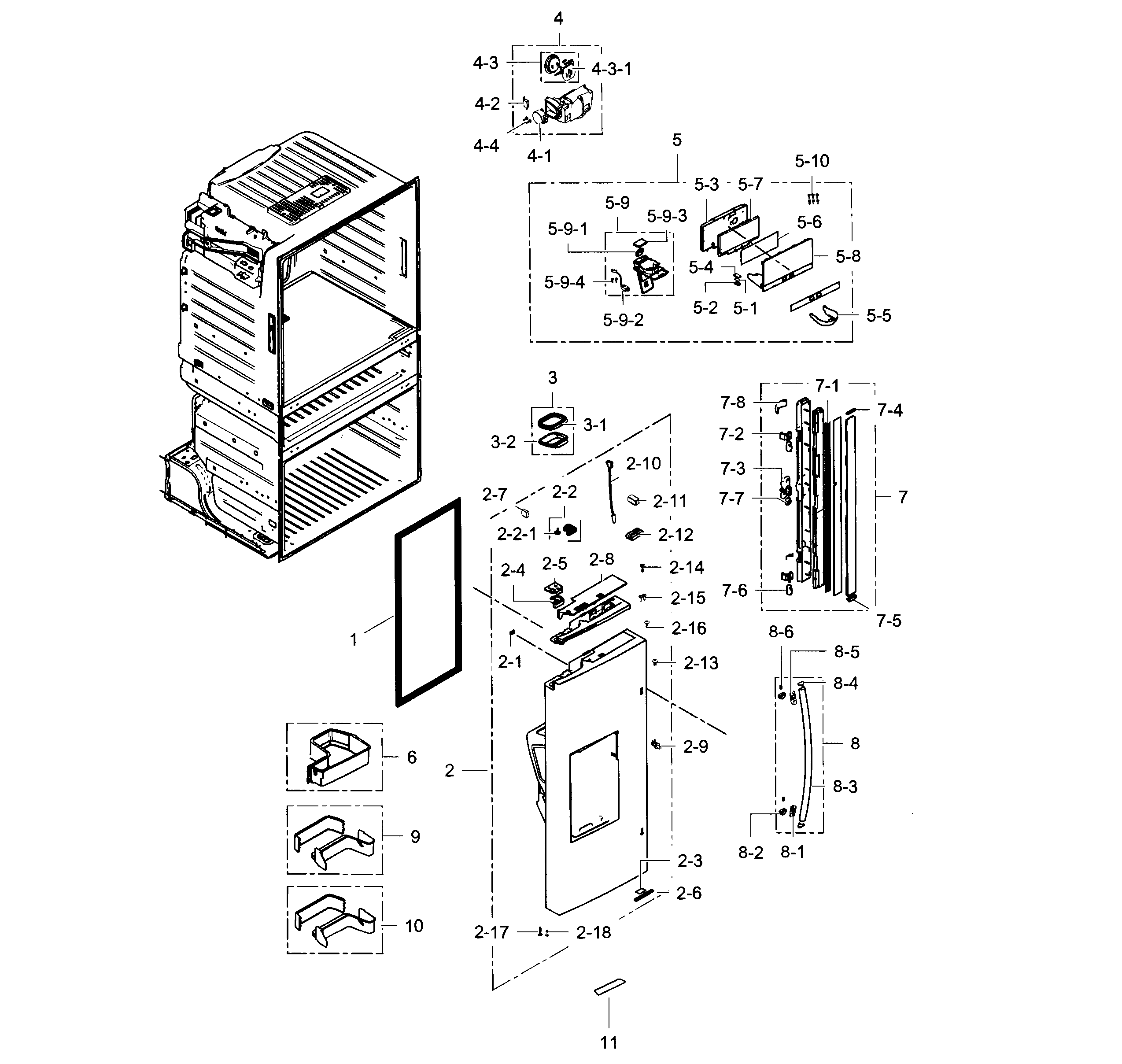 Refrigerator door l
