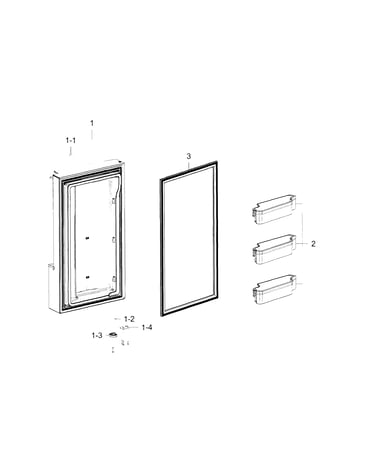 Freezer door l
