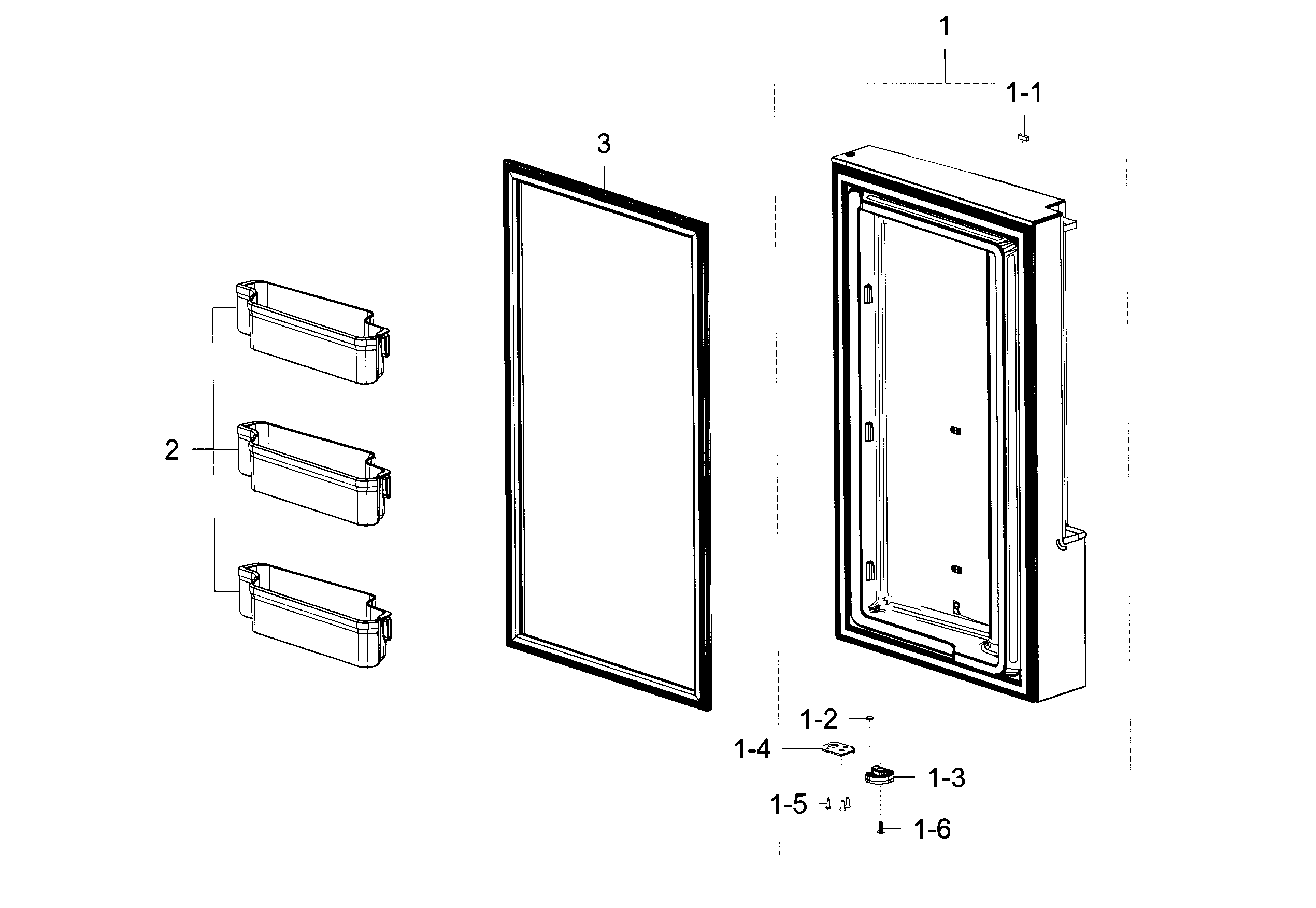 Freezer door r
