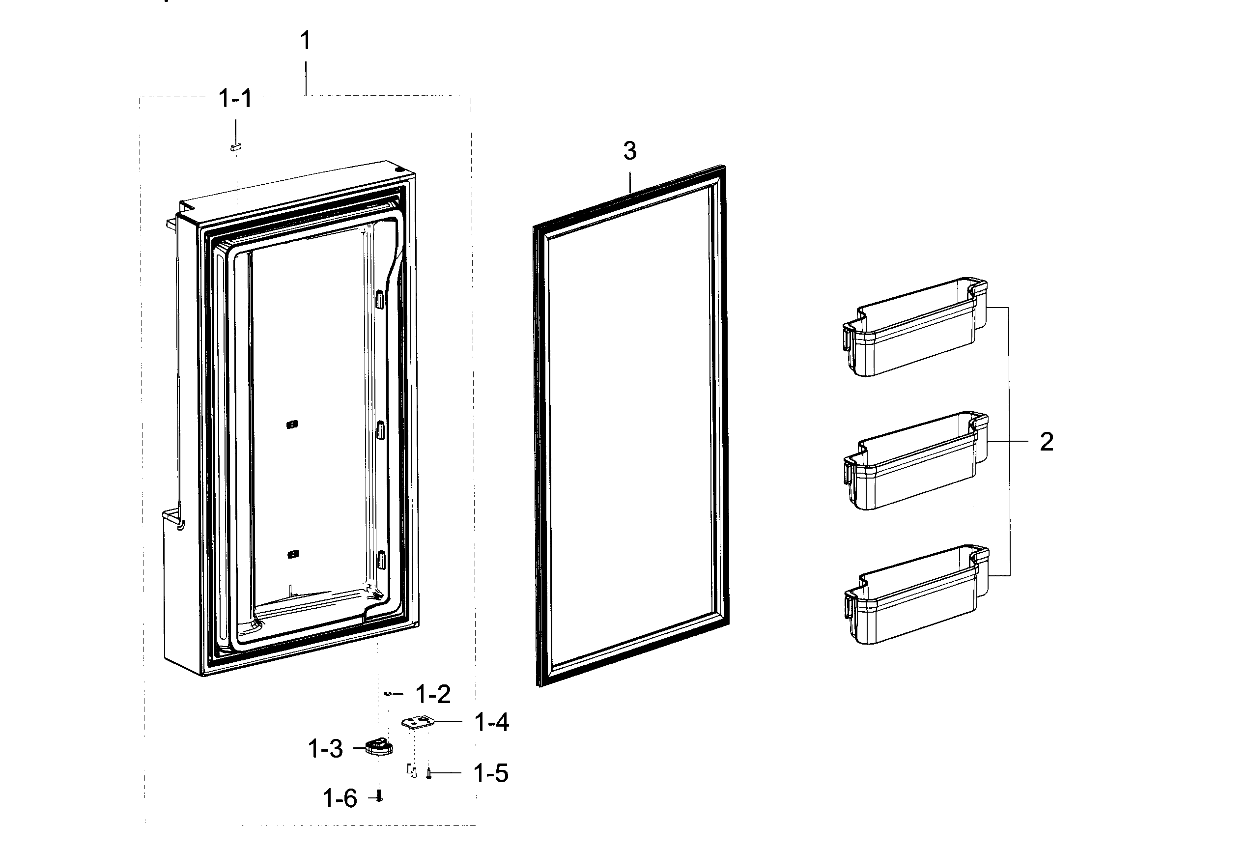 Freezer door l
