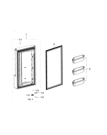 Freezer door l