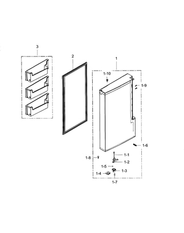 Freezer door l