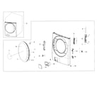 Samsung WF56H9110CW/A2-00 frame front & door diagram
