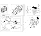 Samsung DV52J8060GW/A2-00 drum parts diagram