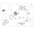 Samsung DV52J8060GW/A2-00 motor duct diagram