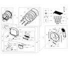 Samsung DV52J8060EW/A2-00 drum parts diagram