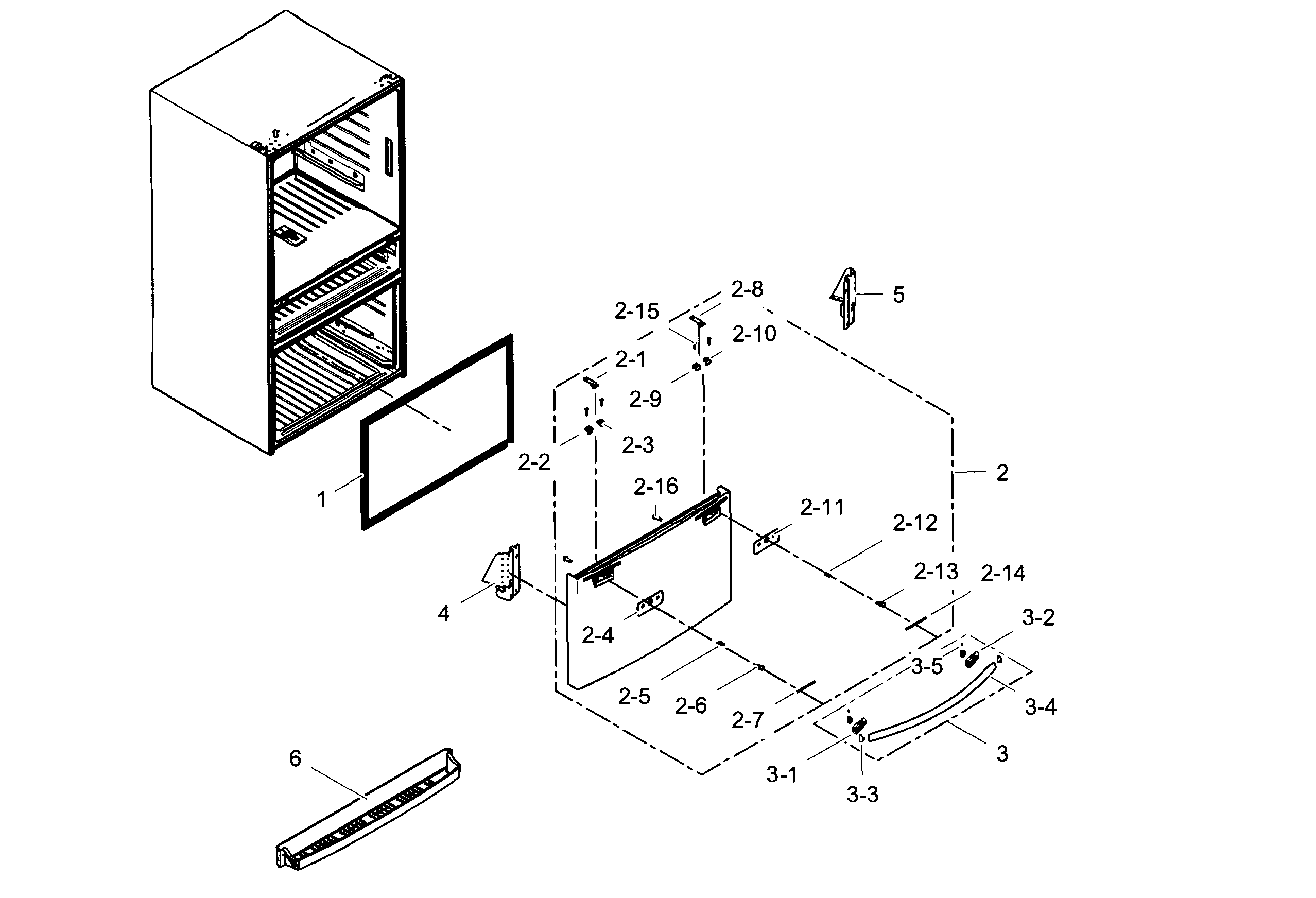 Freezer door