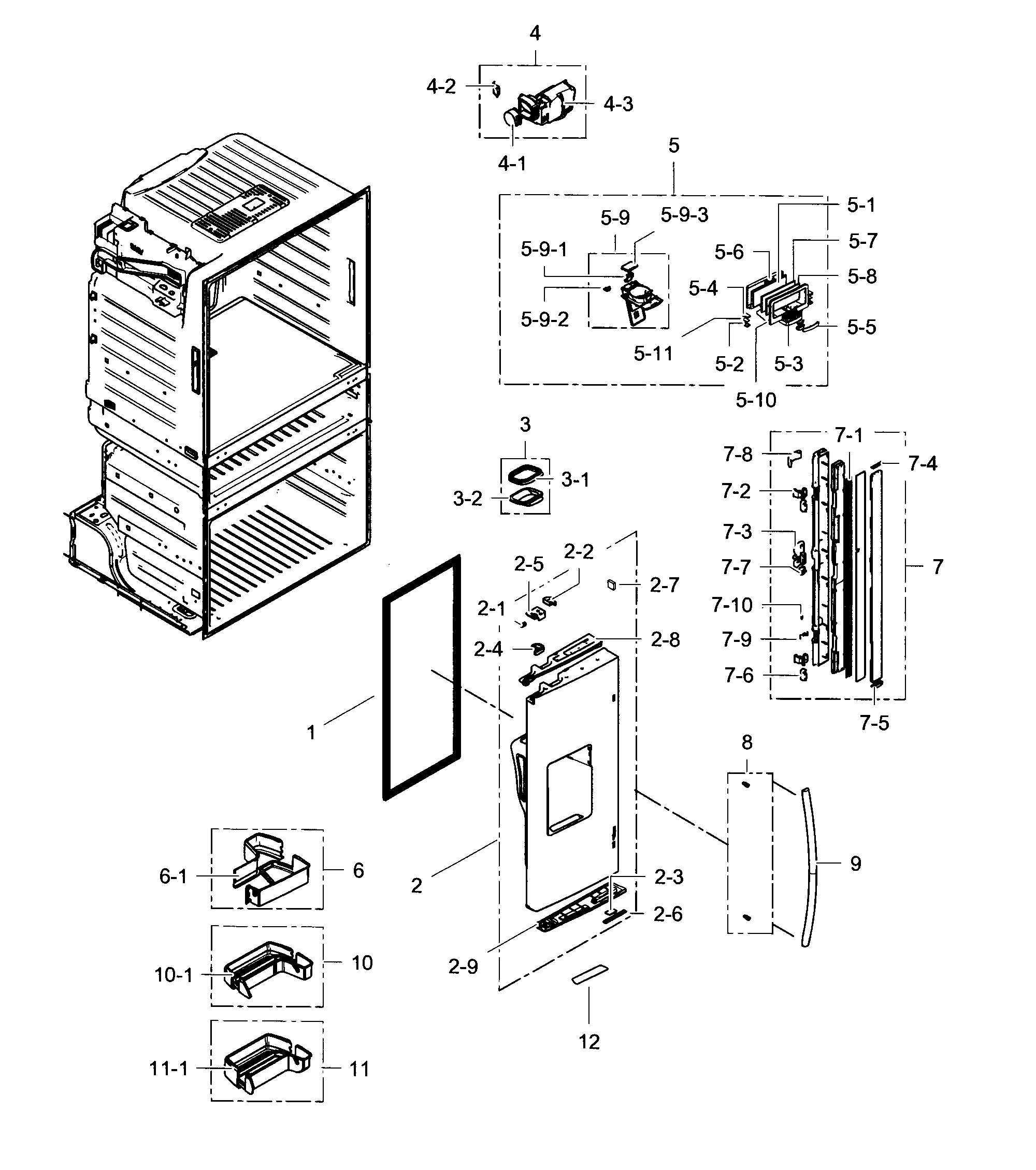 Refrigerator door l
