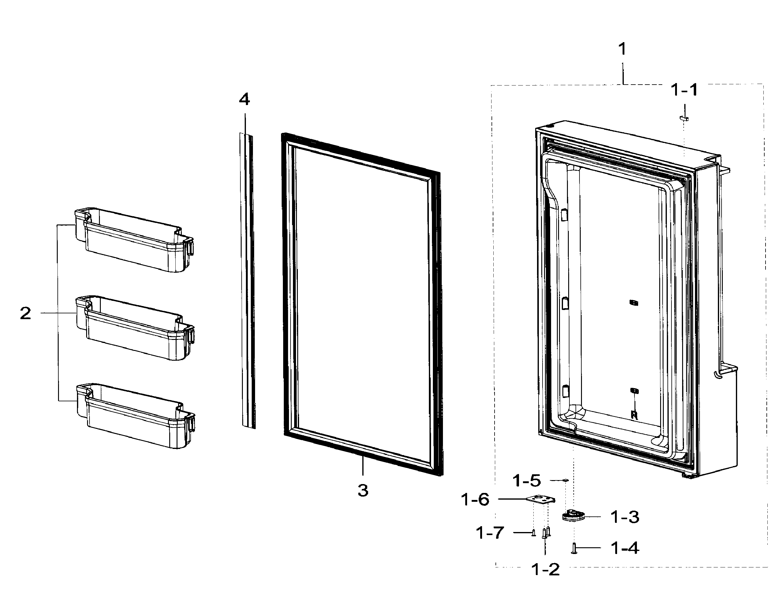Freezer door r
