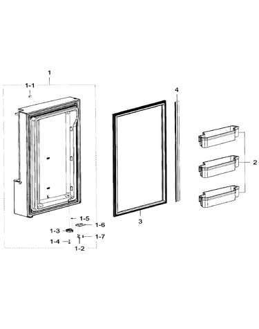 Freezer door l