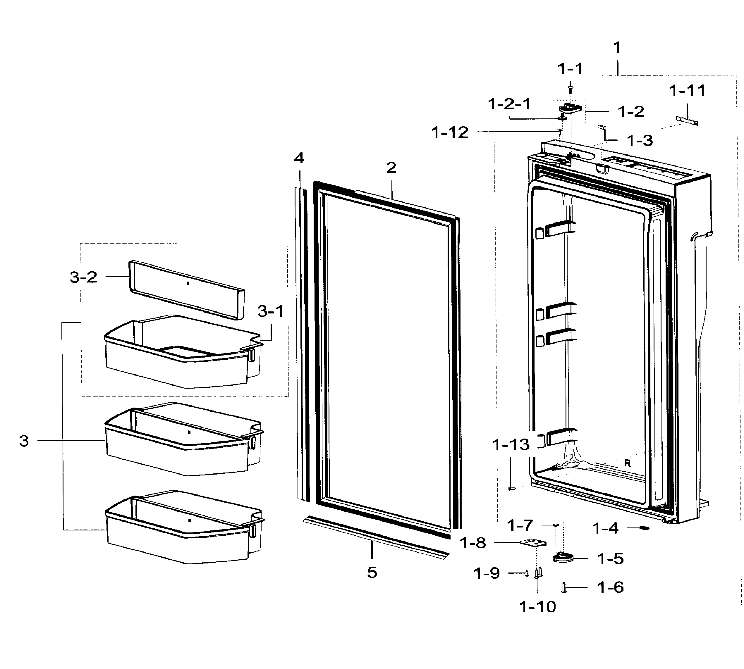 Fridge door r