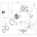 Samsung DV48J7770EW/A2-00 motor/duct diagram