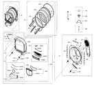 Samsung DV48J7770EP/A2-00 drum parts diagram