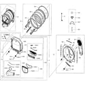 Samsung DV48J7770EP/A2-01 drum parts diagram