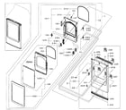 Samsung DV48J7770GP/A2-00 frame front & door diagram