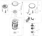 Samsung WA50F9A6DSW/A2-00 tub parts diagram