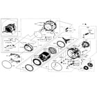 Samsung WF511ABW/XAA-00 tub & drum diagram