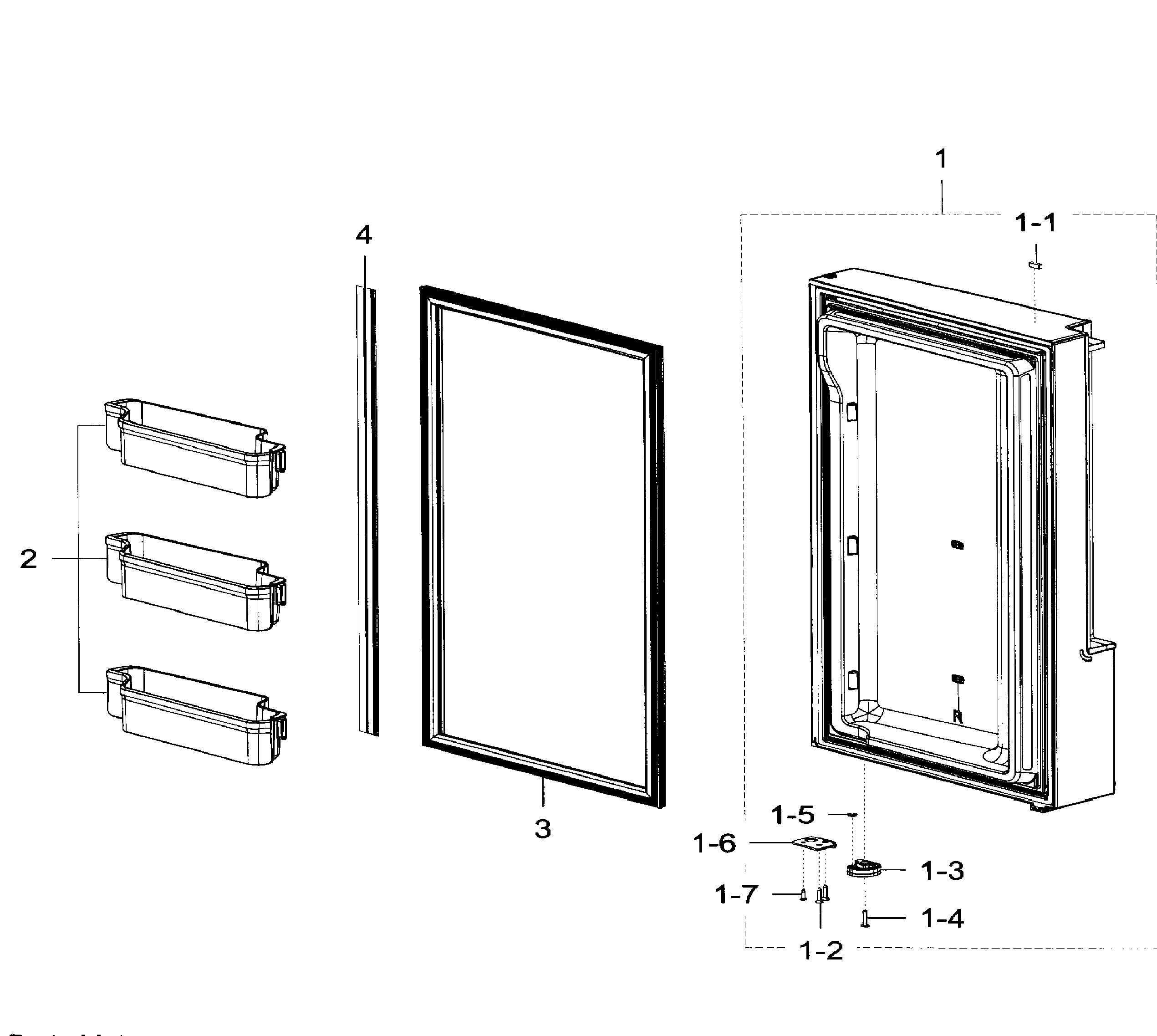 Freezer door rt
