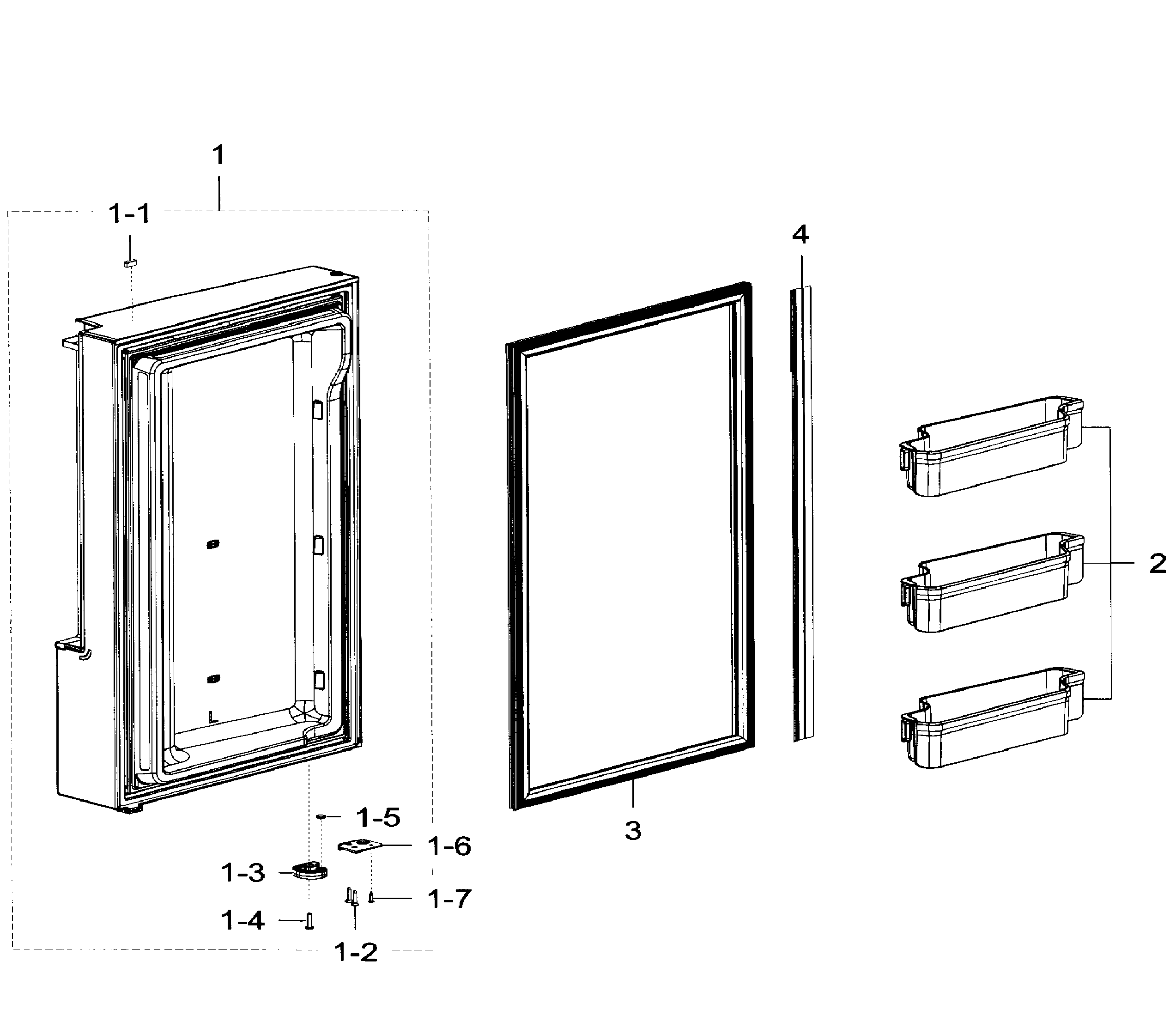 Freezer door lt