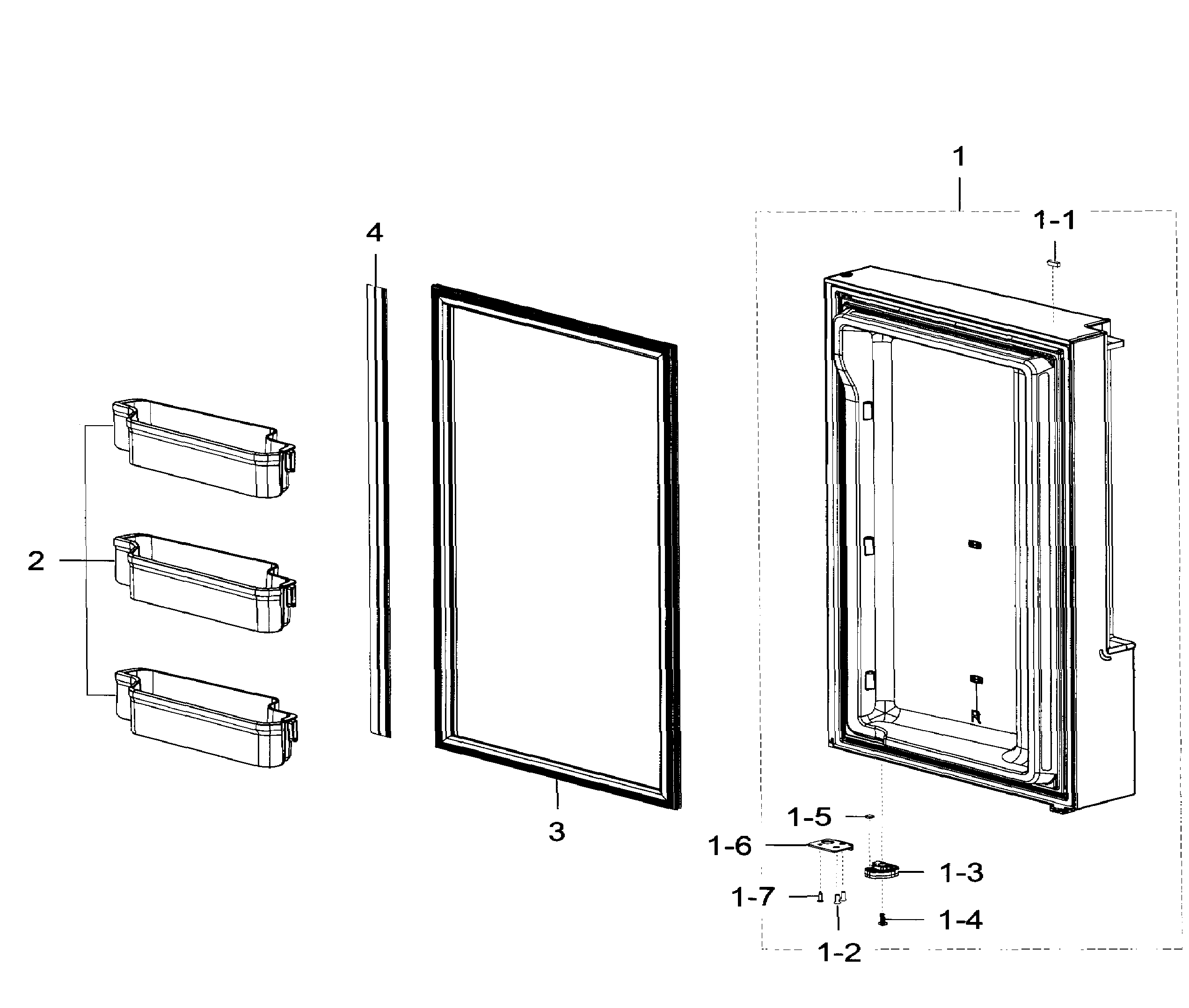 Freezer door rt