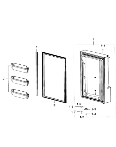 Freezer door rt