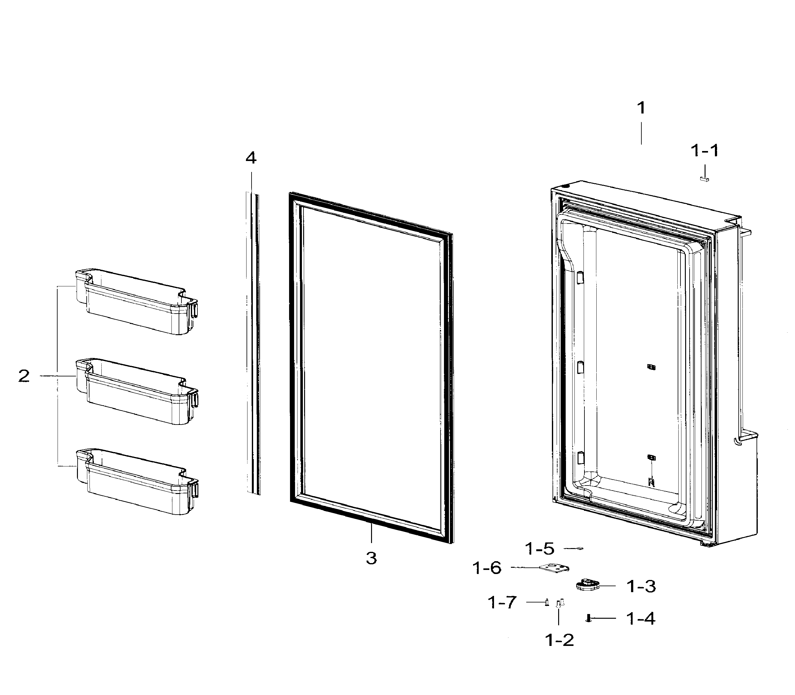 Freezer door rt
