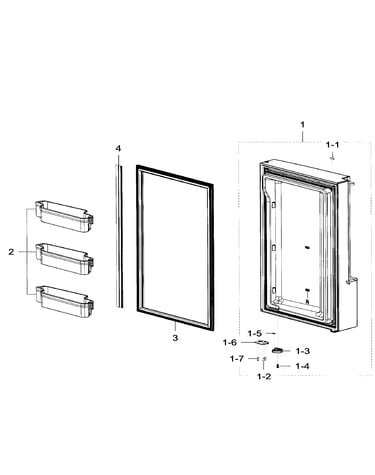 Freezer door rt