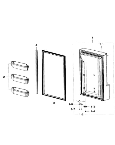 Freezer door rt