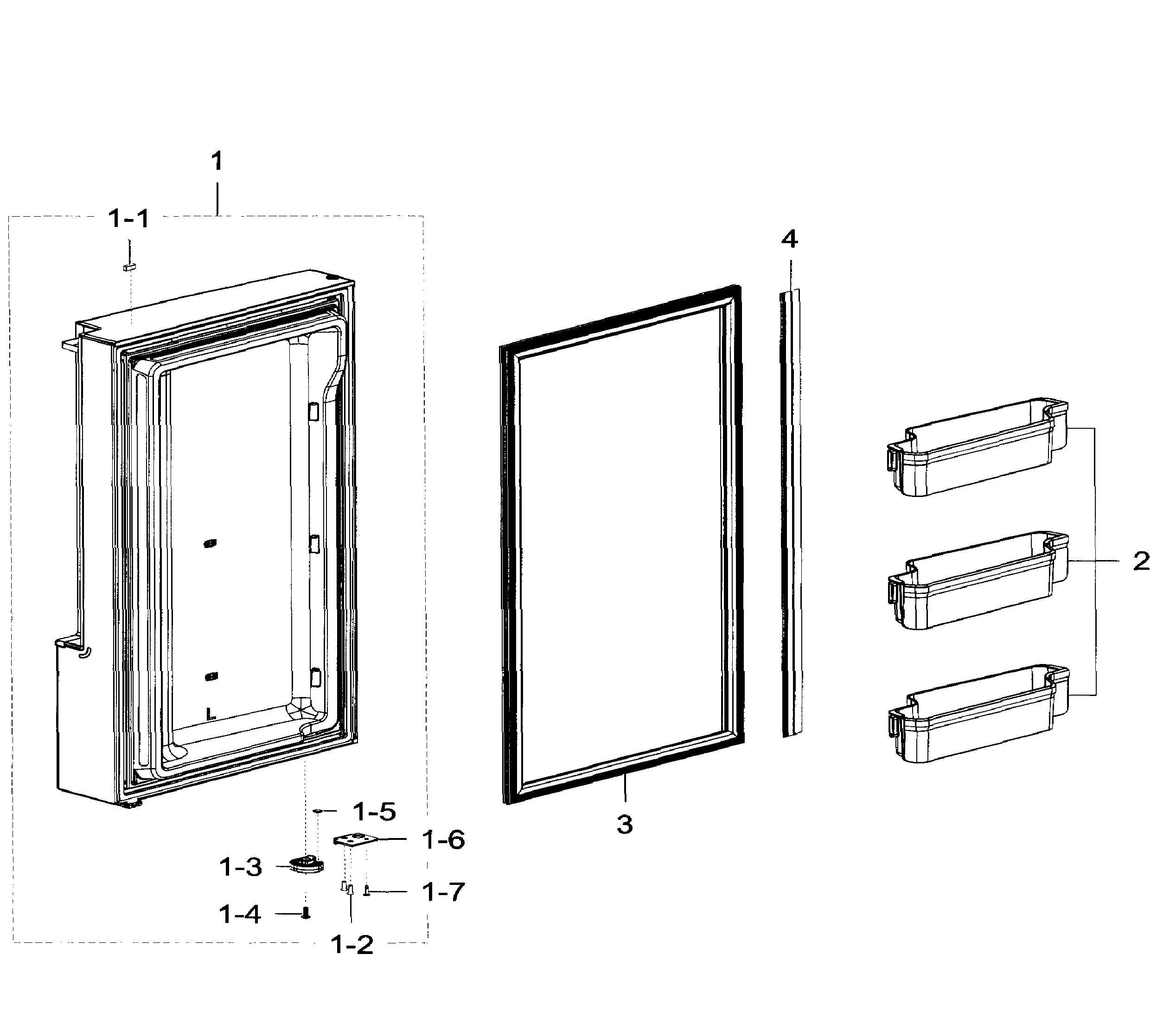 Freezer door lt