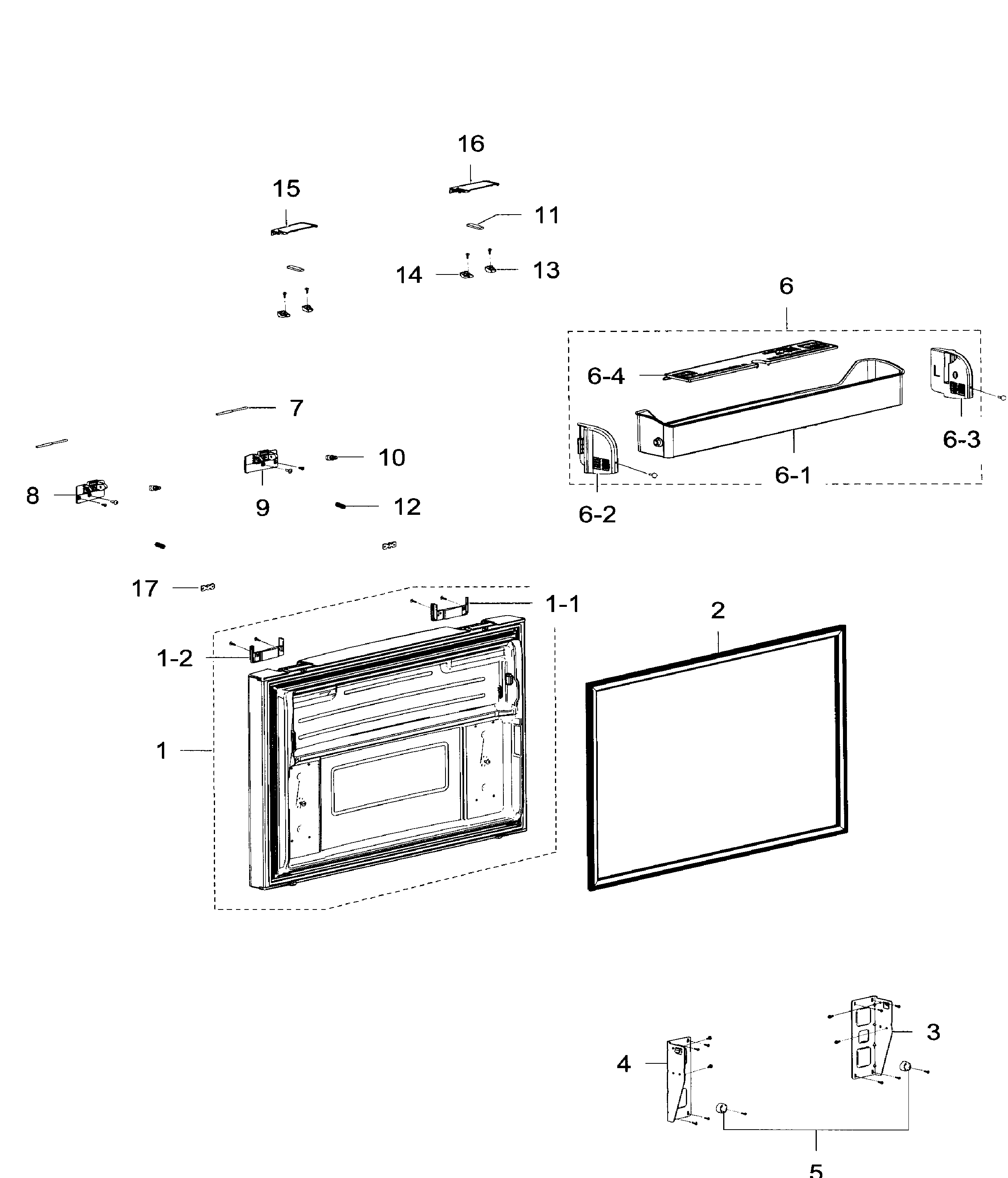 Freezer door