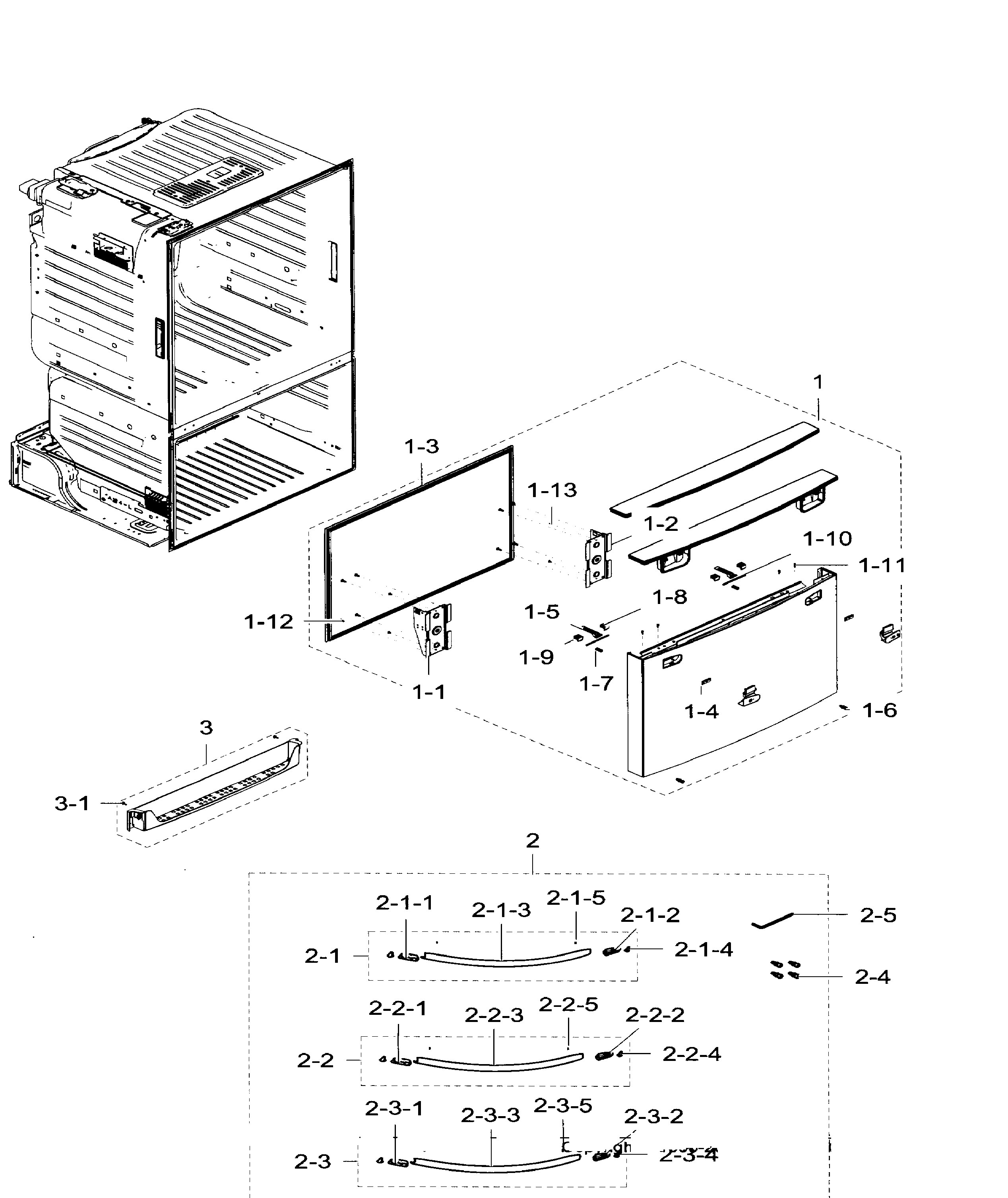 Freezer door