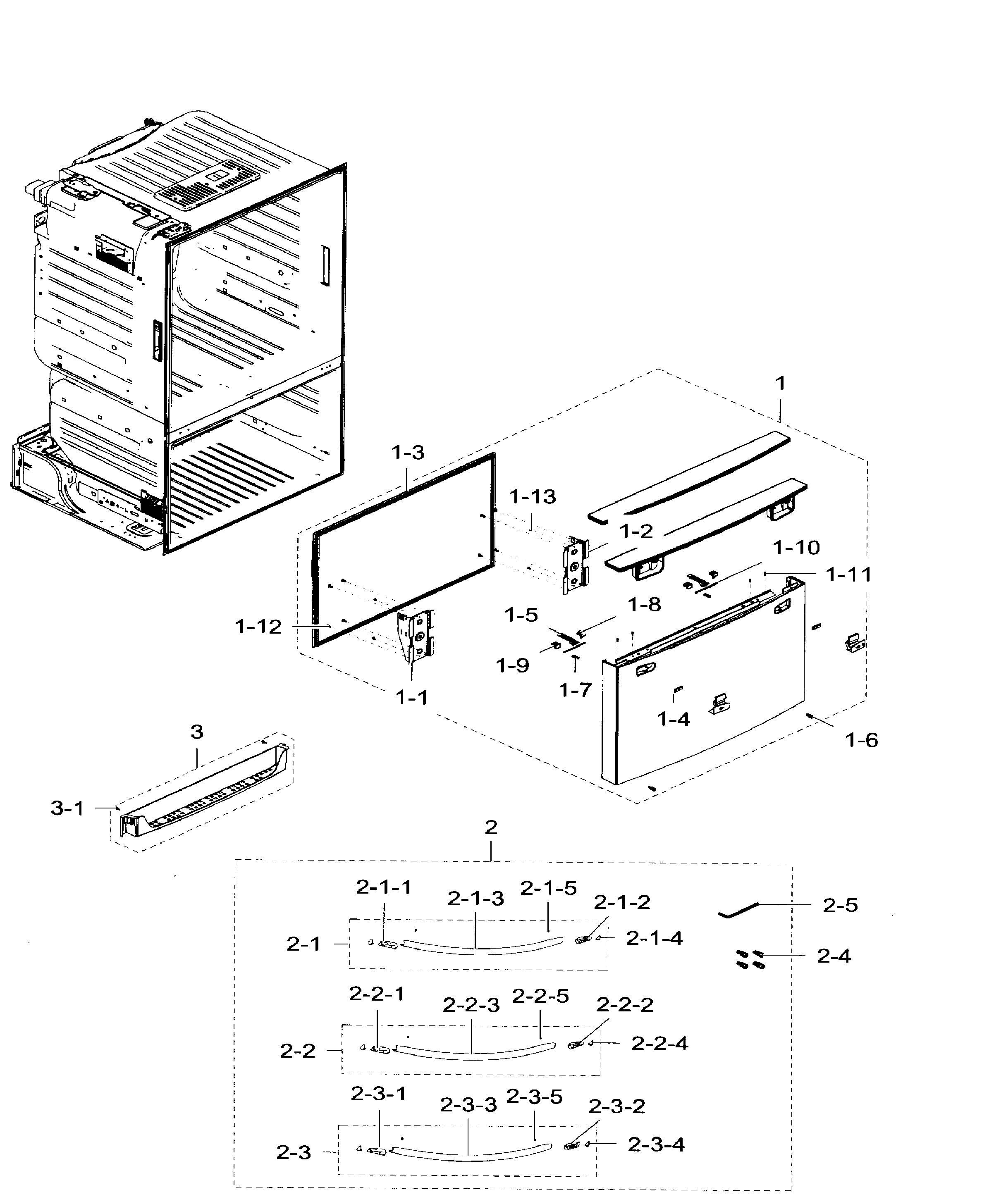 Freezer door