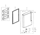 Samsung RF34H9960S4/AA-02 freezer door left diagram