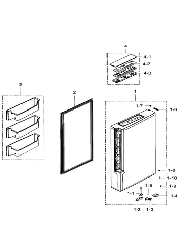 Freezer door right