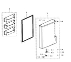 Samsung RF34H9960S4/AA-03 freezer door left diagram