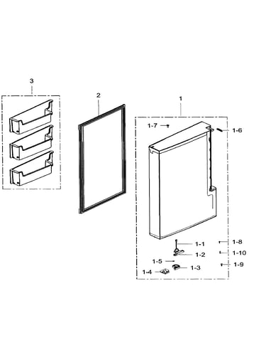 Freezer door left