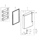 Samsung RF34H9960S4/AA-04 freezer door left diagram