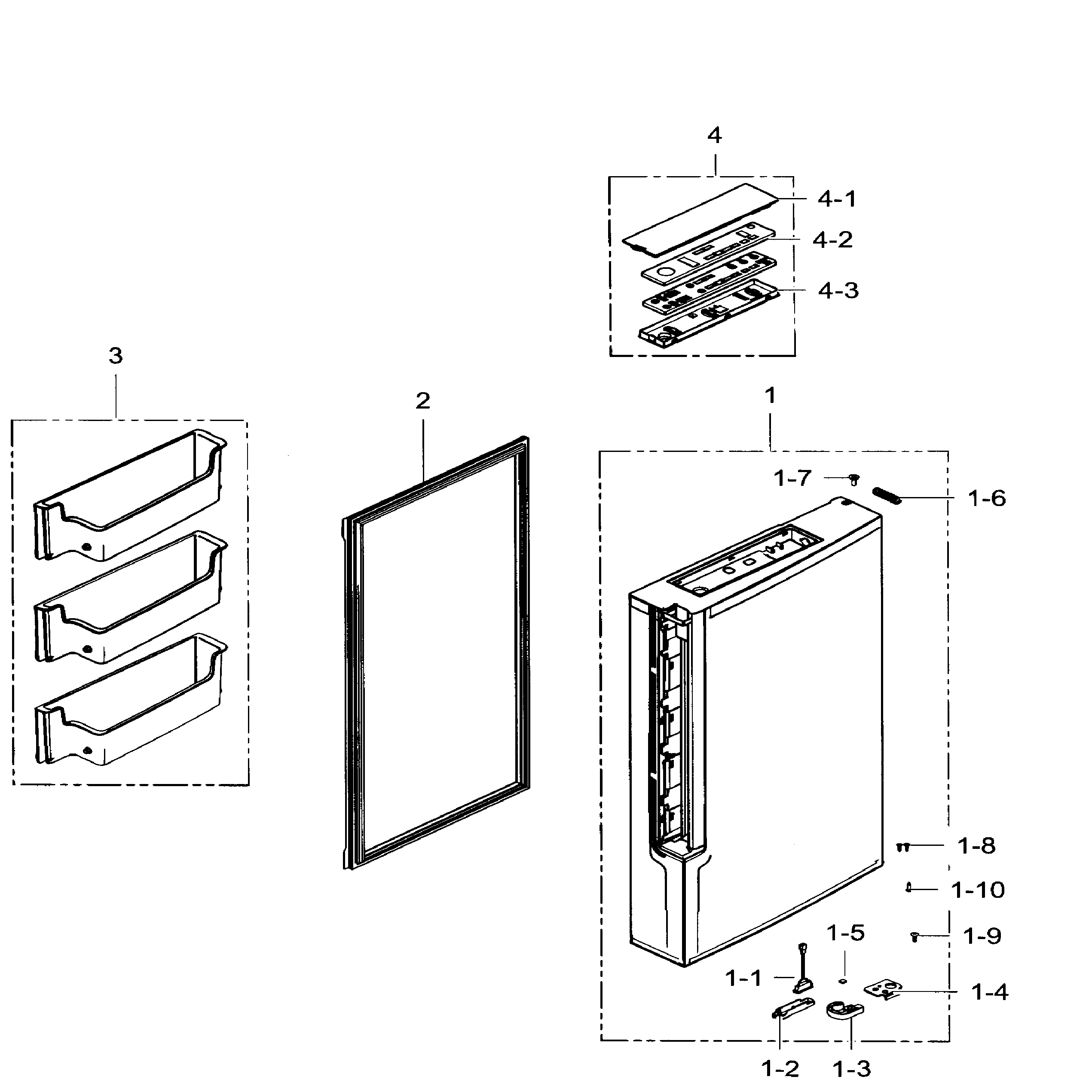 Freezer door right