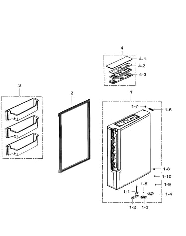 Freezer door right