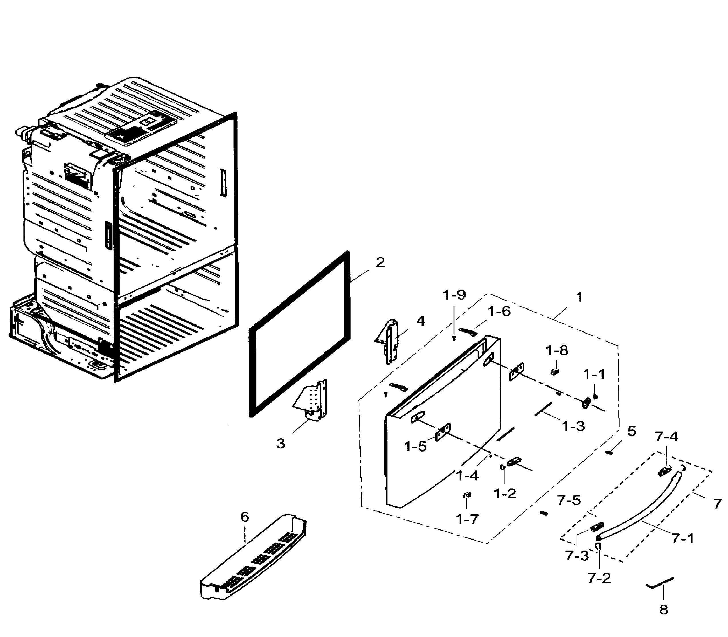 Freezer door