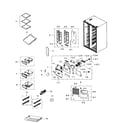 Samsung RS265TDBP/XAA-00 fridge diagram