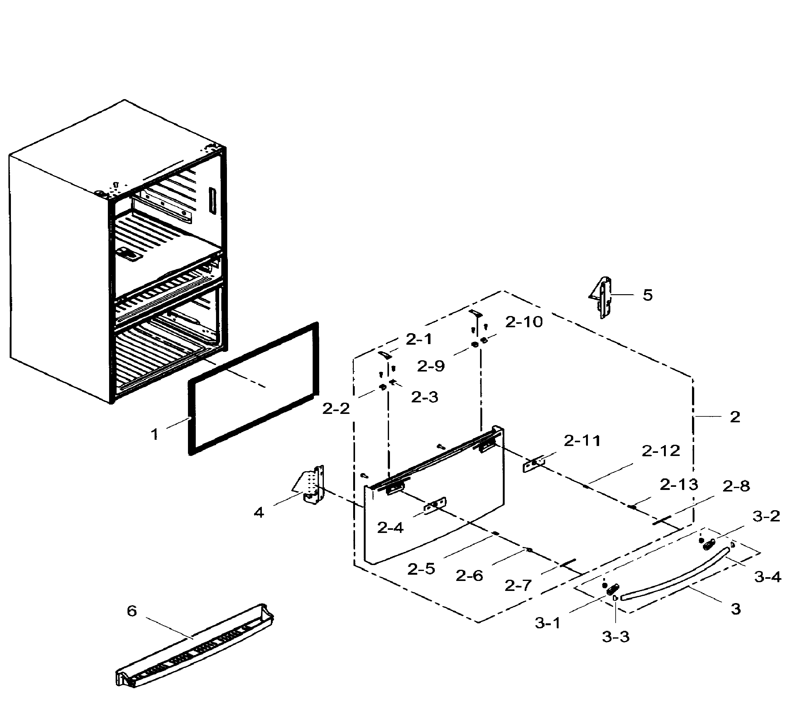 Freezer door