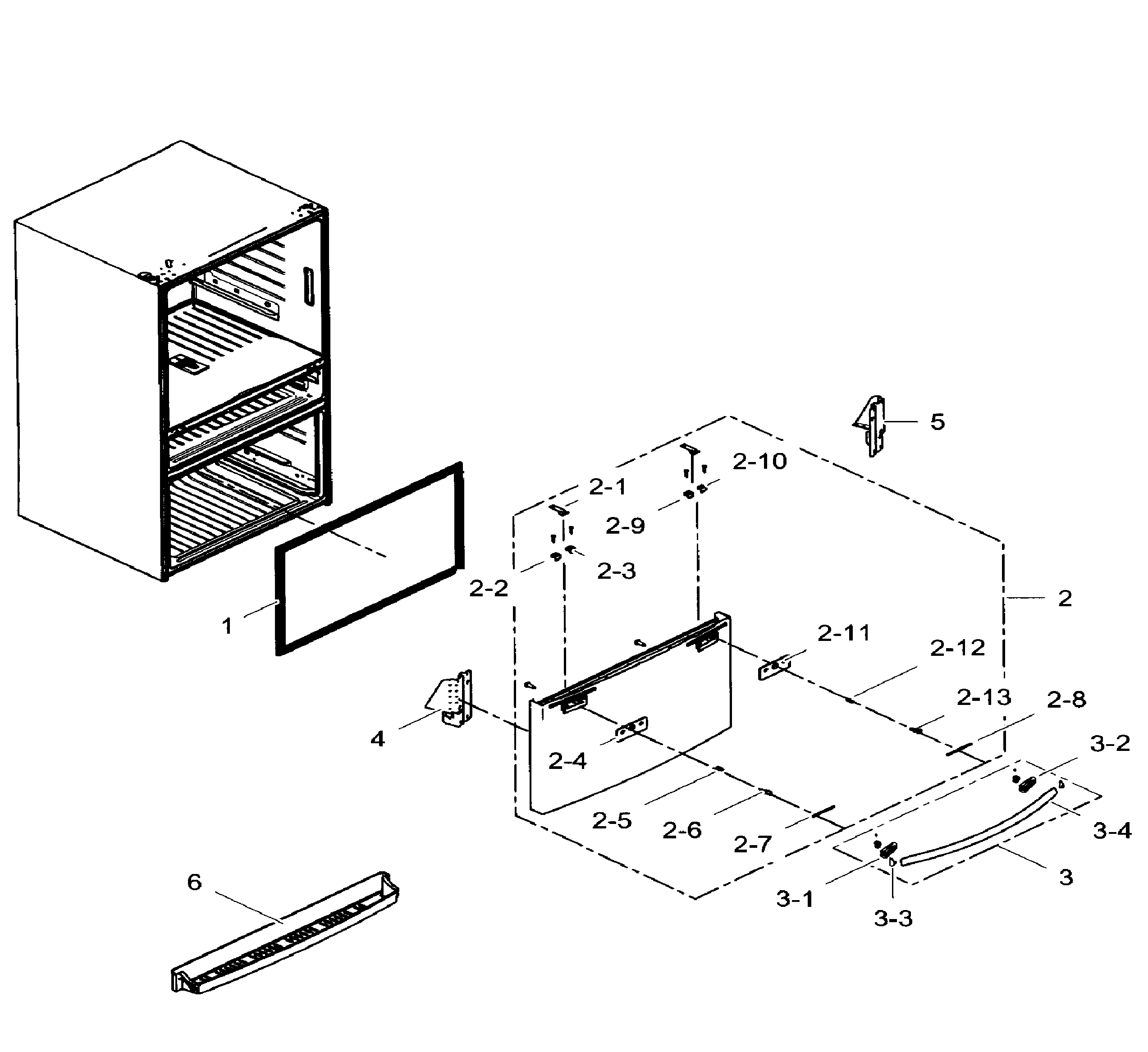Freezer door