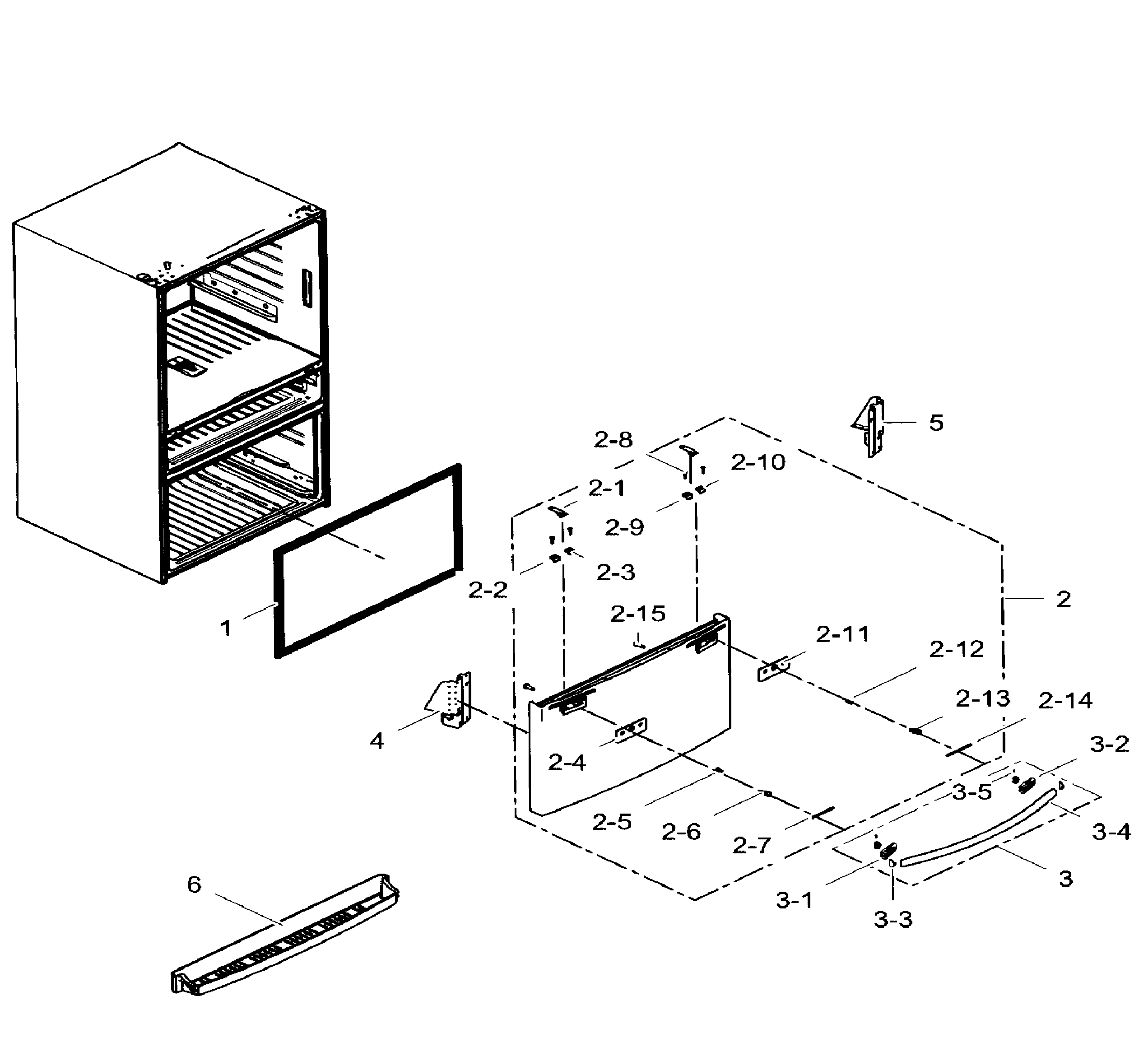 Freezer door